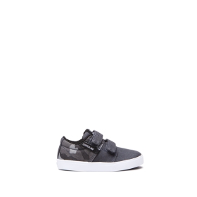 Supra Kids TODDLER STACKS II V Dk Grey/Camo/white Low Top Shoes | CA-55601